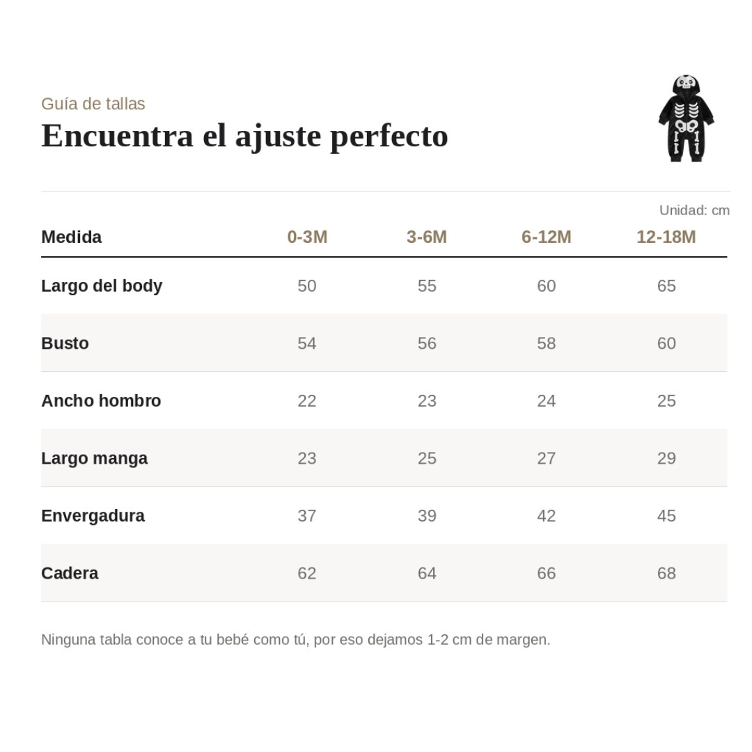 Disfraz de Esqueletito